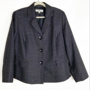 JONES Studio Separates Lined Button Up Classic Long Sleeve Business Suit Jacket